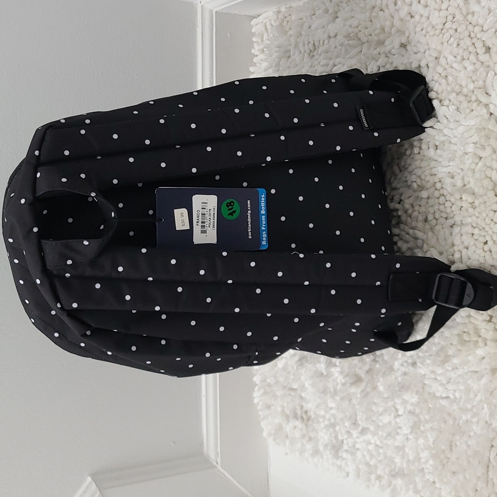 NWT Parkland Franco Polka Dots Black Backpack - Picture 6 of 6